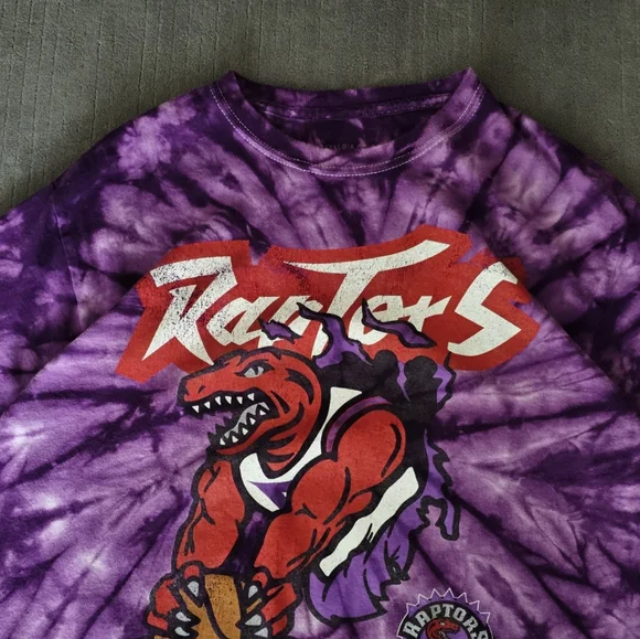 Mitchell & Ness Men's Tie Dye Toronto Raptors T-Shirt Size Medium - Picture 2 of 8